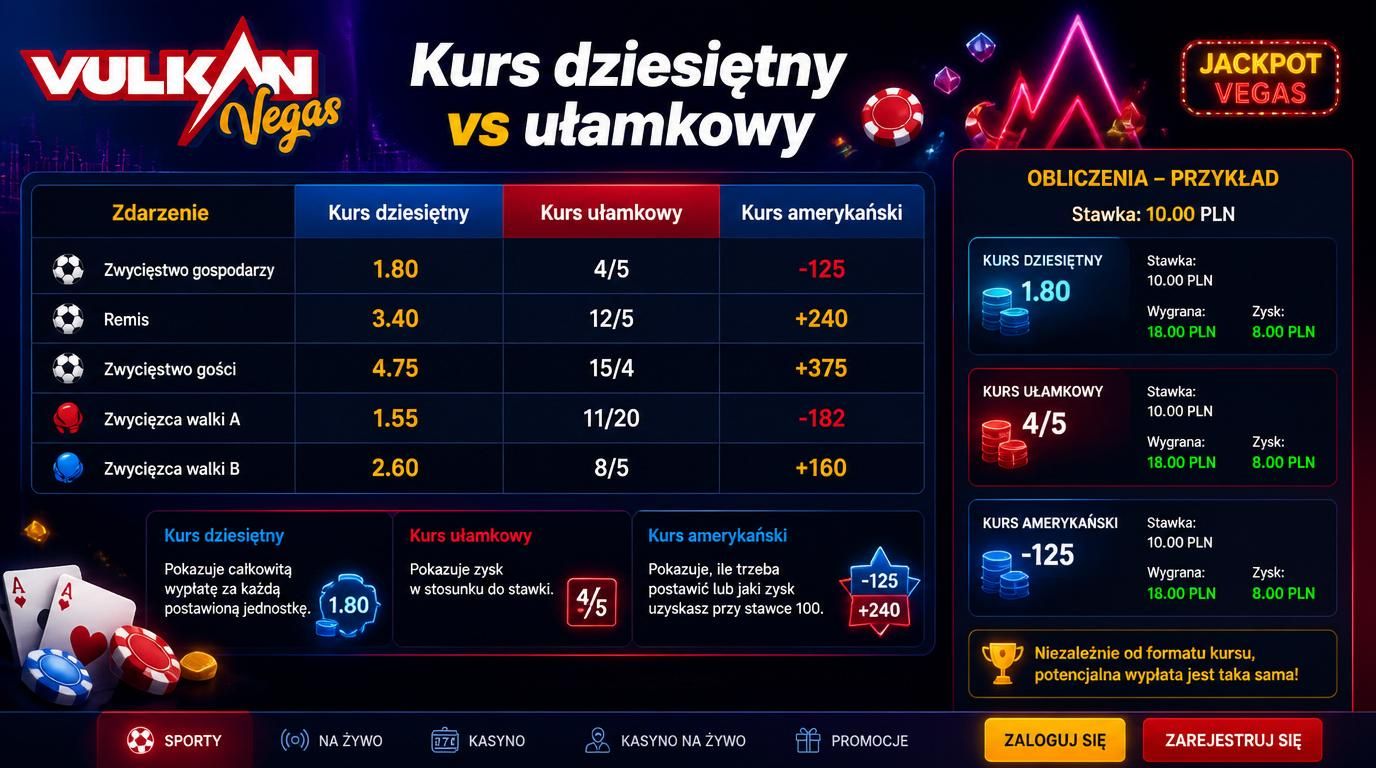 Widok kursów różnych typów z obliczeniem przy małej stawce